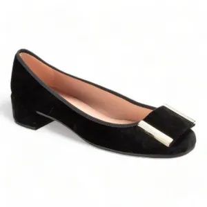 49599 - Black Velvet Heel for Teen/Women by Pretty Ballerinas