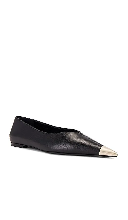 ANINE BING Nina Flats in Black