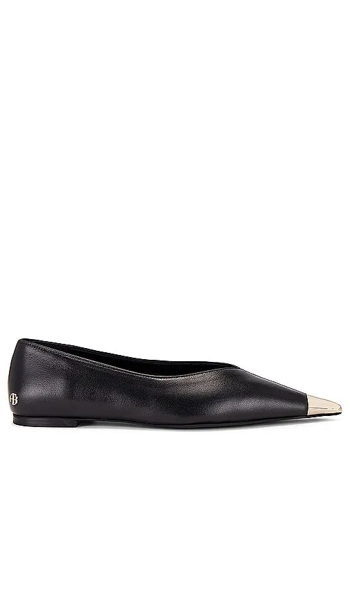 ANINE BING Nina Flats in Black
