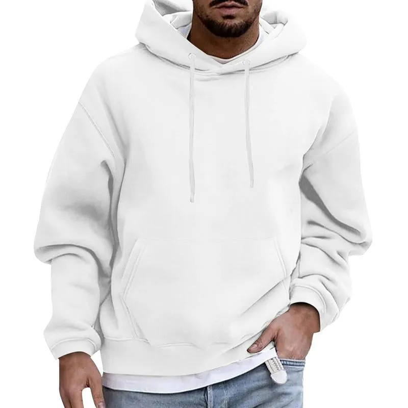 BACKWOODS | Men's Solid Color Loose Casual Fleece Pocket Hoodie