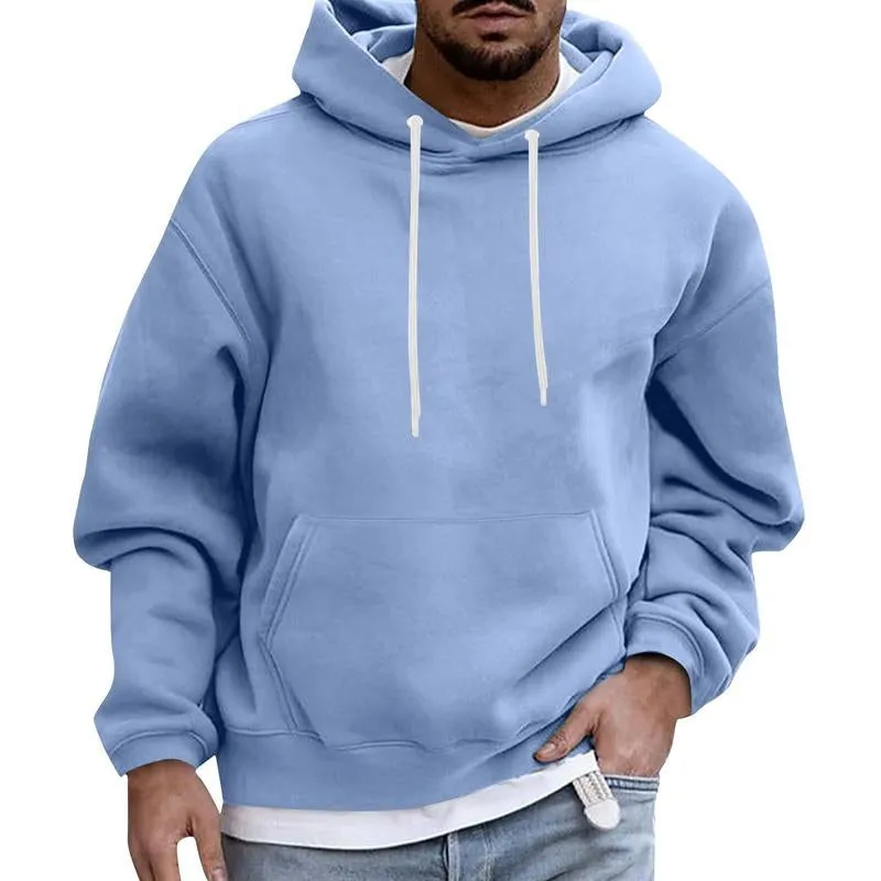 BACKWOODS | Men's Solid Color Loose Casual Fleece Pocket Hoodie