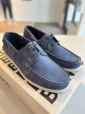 BIANCO Bianoah Boat Shoe Suede | BLUE