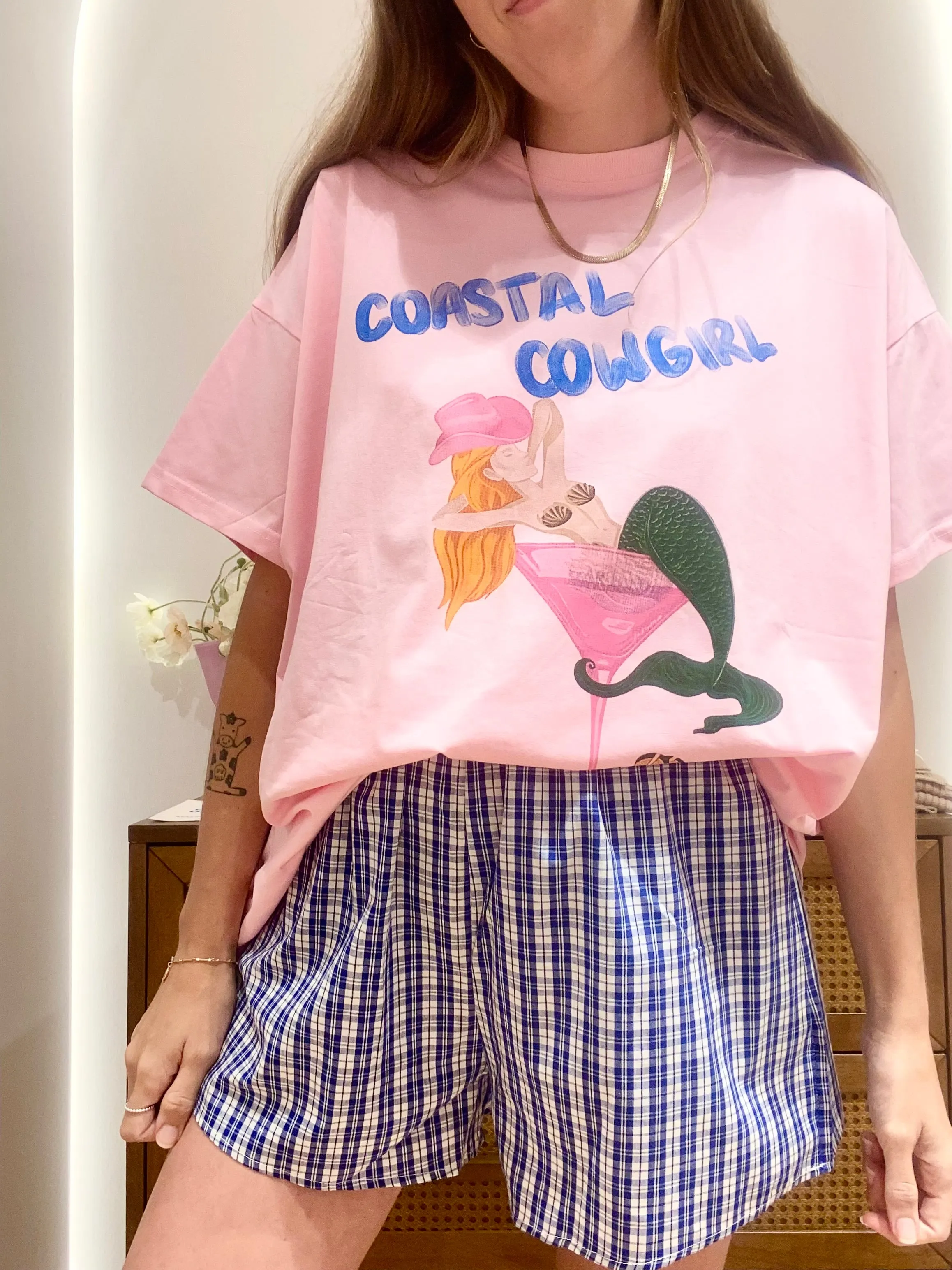 Coastal Cowgirl Top and Shorts Set / Pink & Blue (Women's)