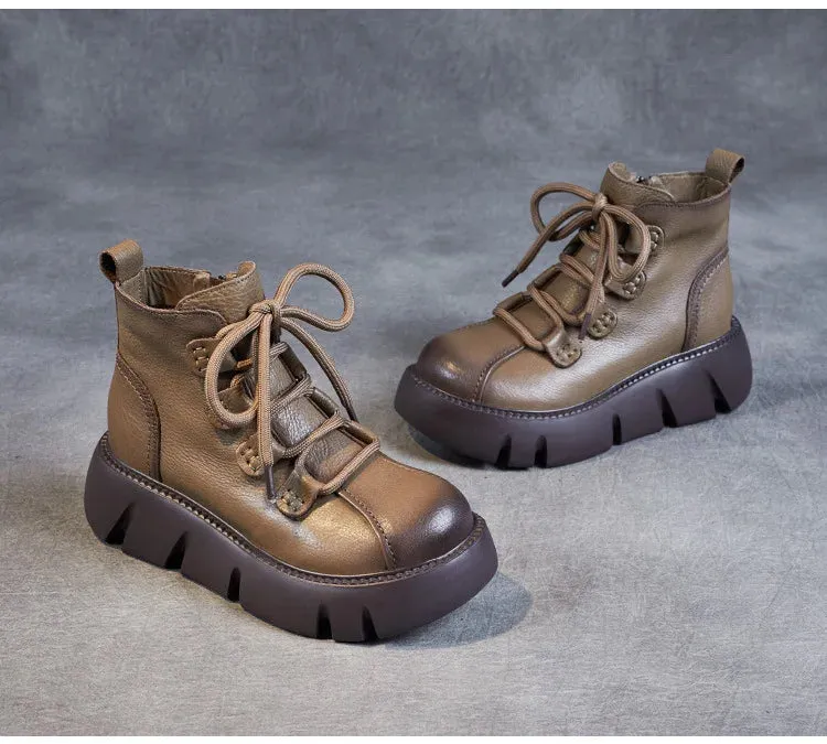 Comfy Platform Wedge Loafers Booties