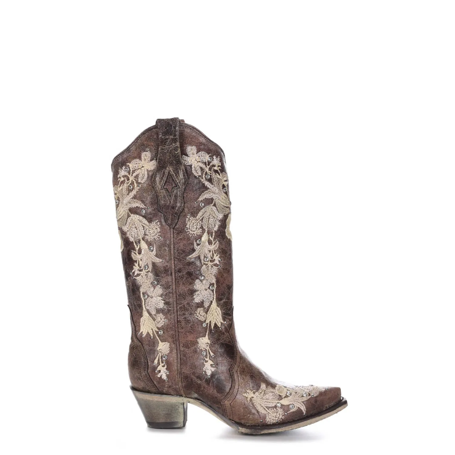 Corral Womens Fashion Boots Leather Sweety Lisa Tobacco Wedding Floral