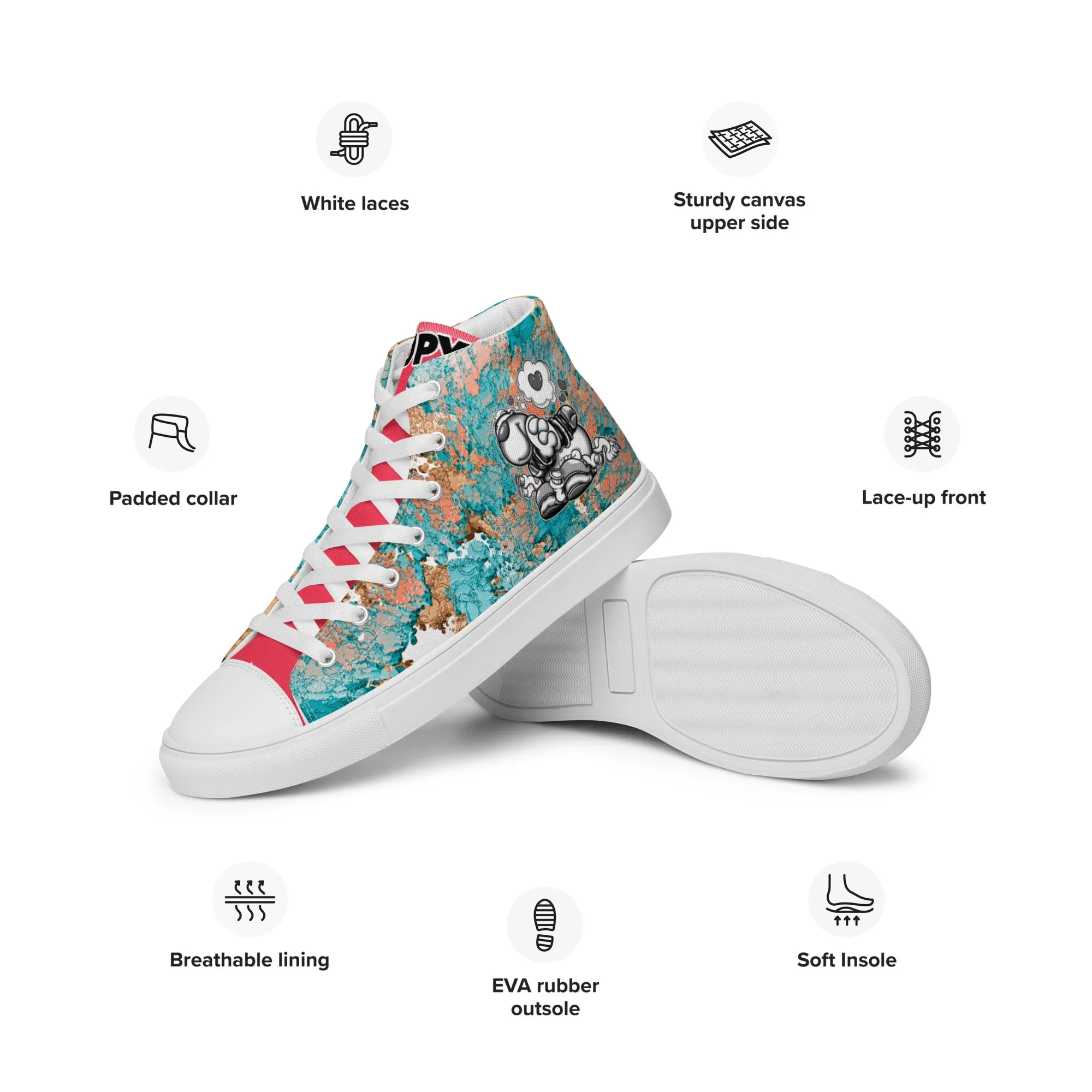 CUPY men’s high top canvas shoes