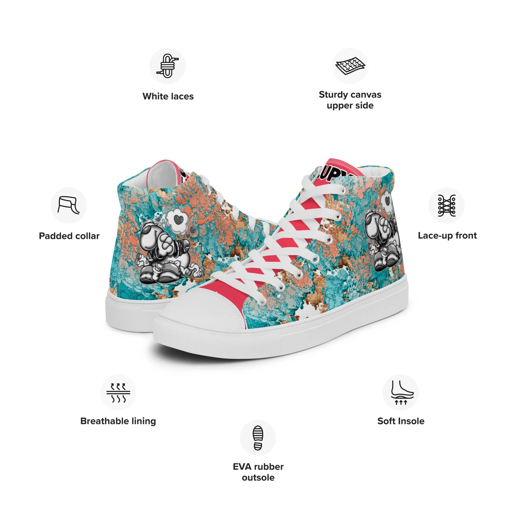 CUPY men’s high top canvas shoes