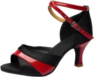 Dancing Shoes for Women Latin Dance Shoes Prom Shoe Peep Toe Ballroom Sandals Ankle Strap Ballroom Shoe
