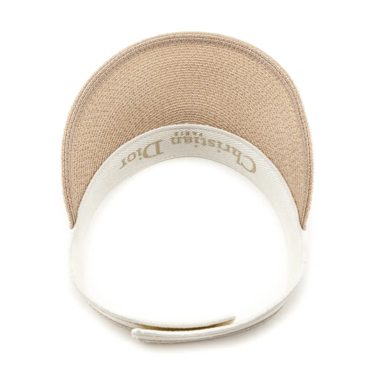 Dior White & Gold D-Smash Embroidered Sun Visor