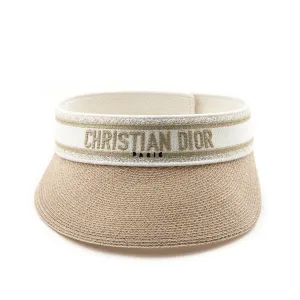 Dior White & Gold D-Smash Embroidered Sun Visor