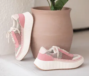 Dolen Platform Sneakers in Pink Multi