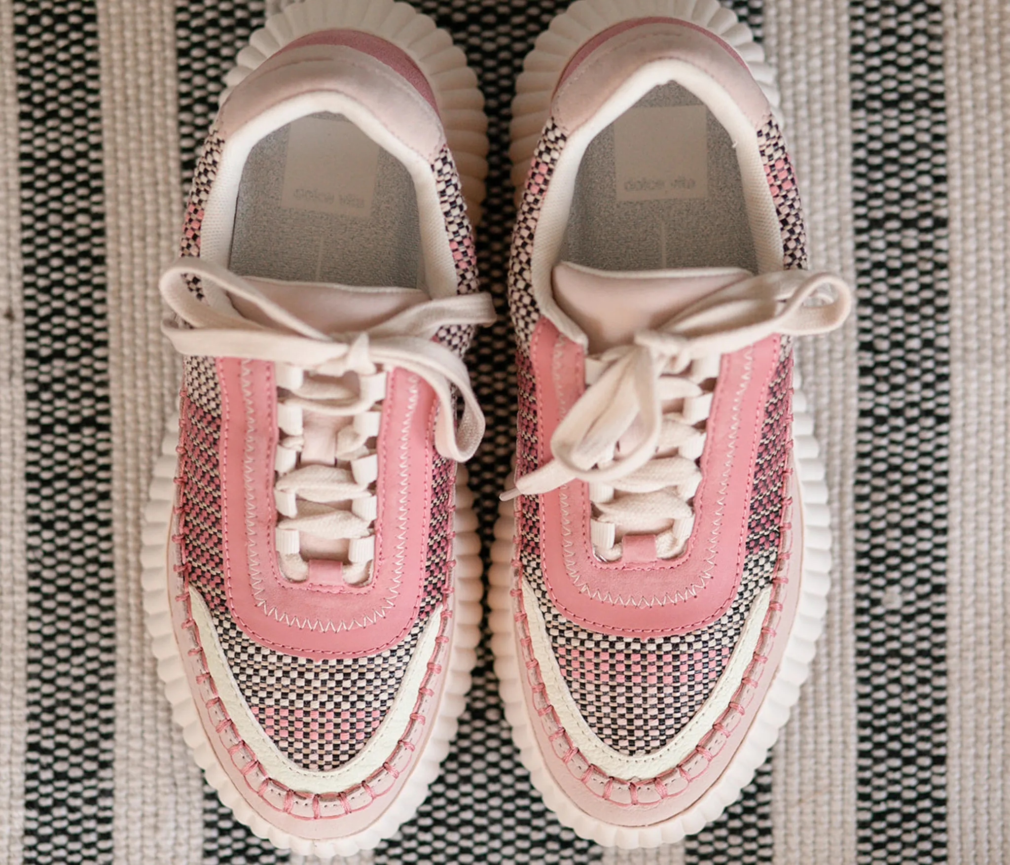 Dolen Platform Sneakers in Pink Multi