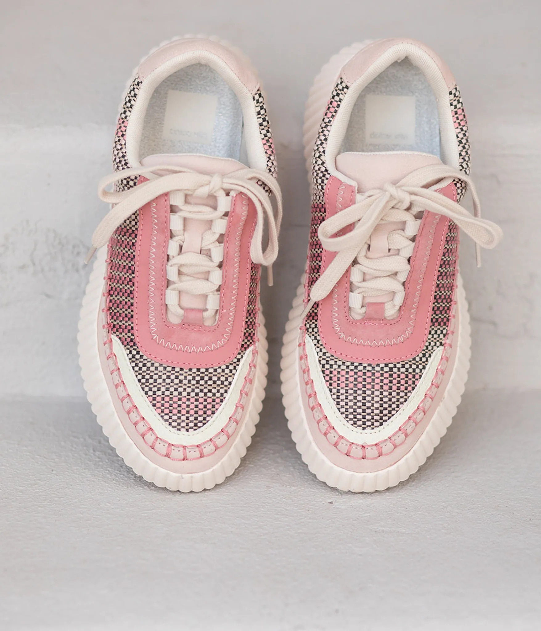 Dolen Platform Sneakers in Pink Multi