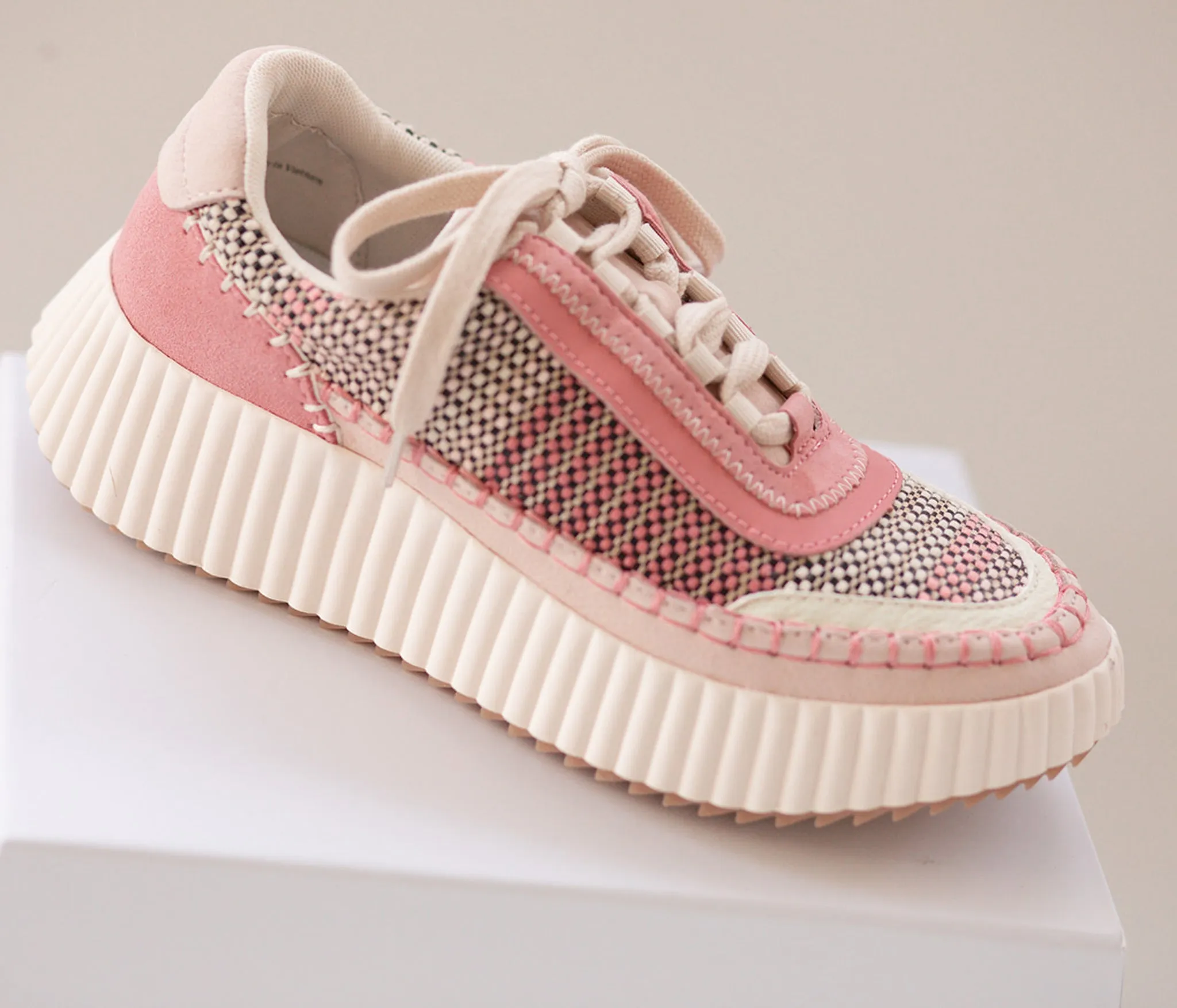 Dolen Platform Sneakers in Pink Multi