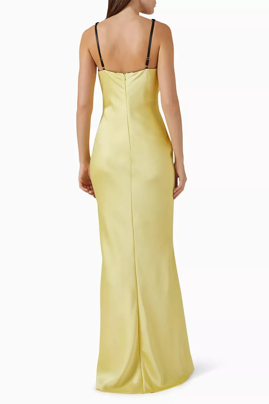 Draped Maxi Dress in Satin