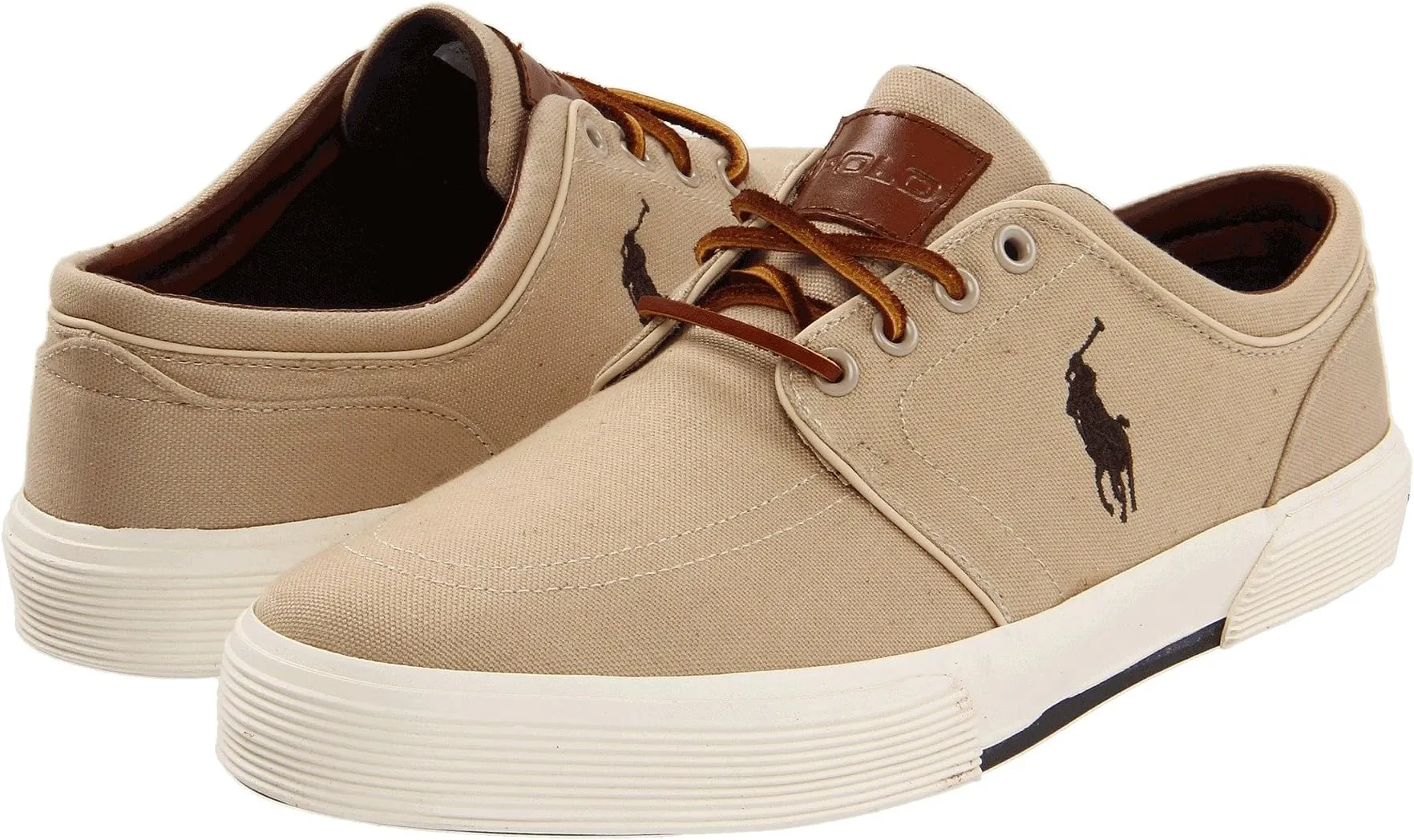 Faxon Low-Top Canvas Sneaker Polo Ralph Lauren Khaki Canvas