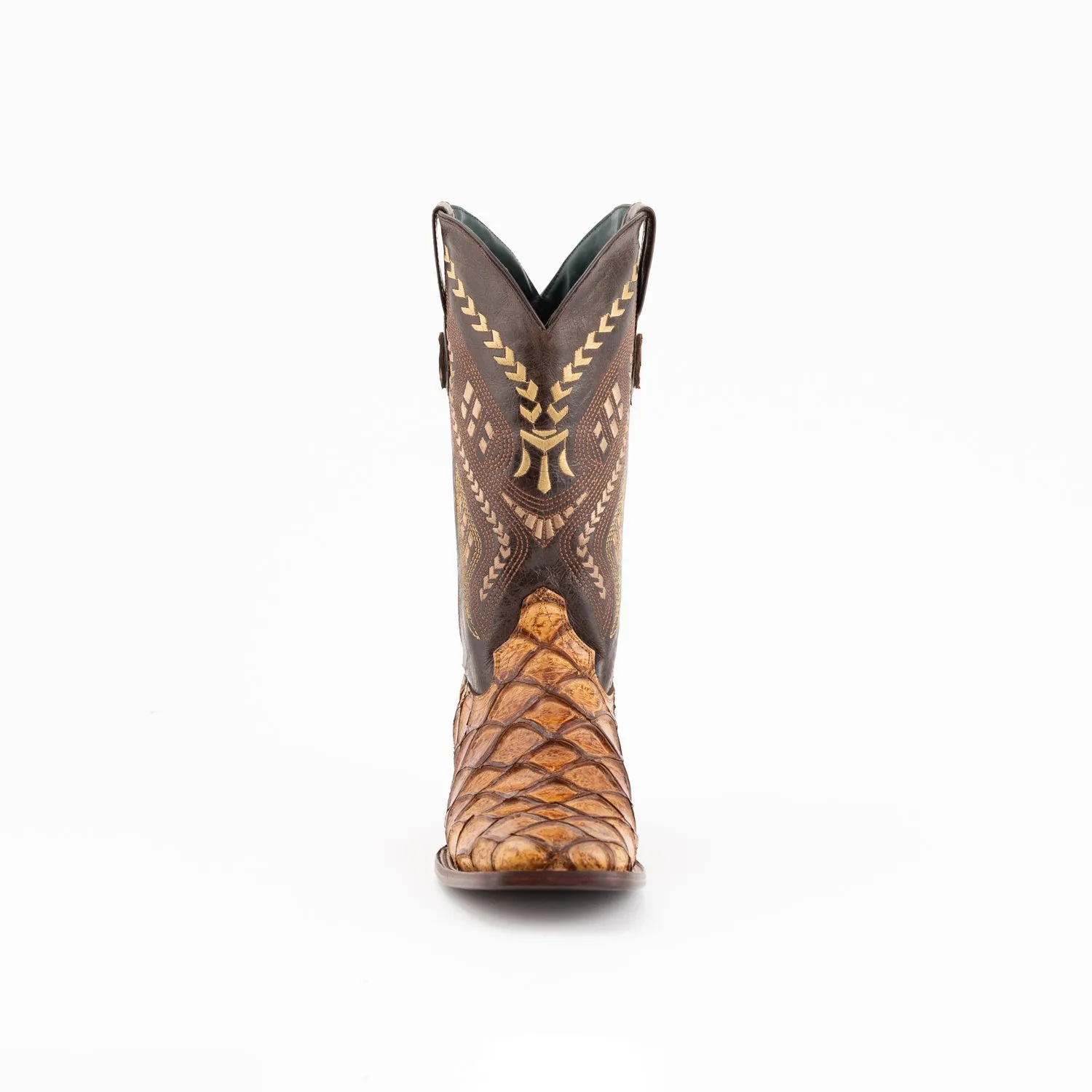 Ferrini Mens Cigar Leather Bronco S-Toe Western Cowboy Boots