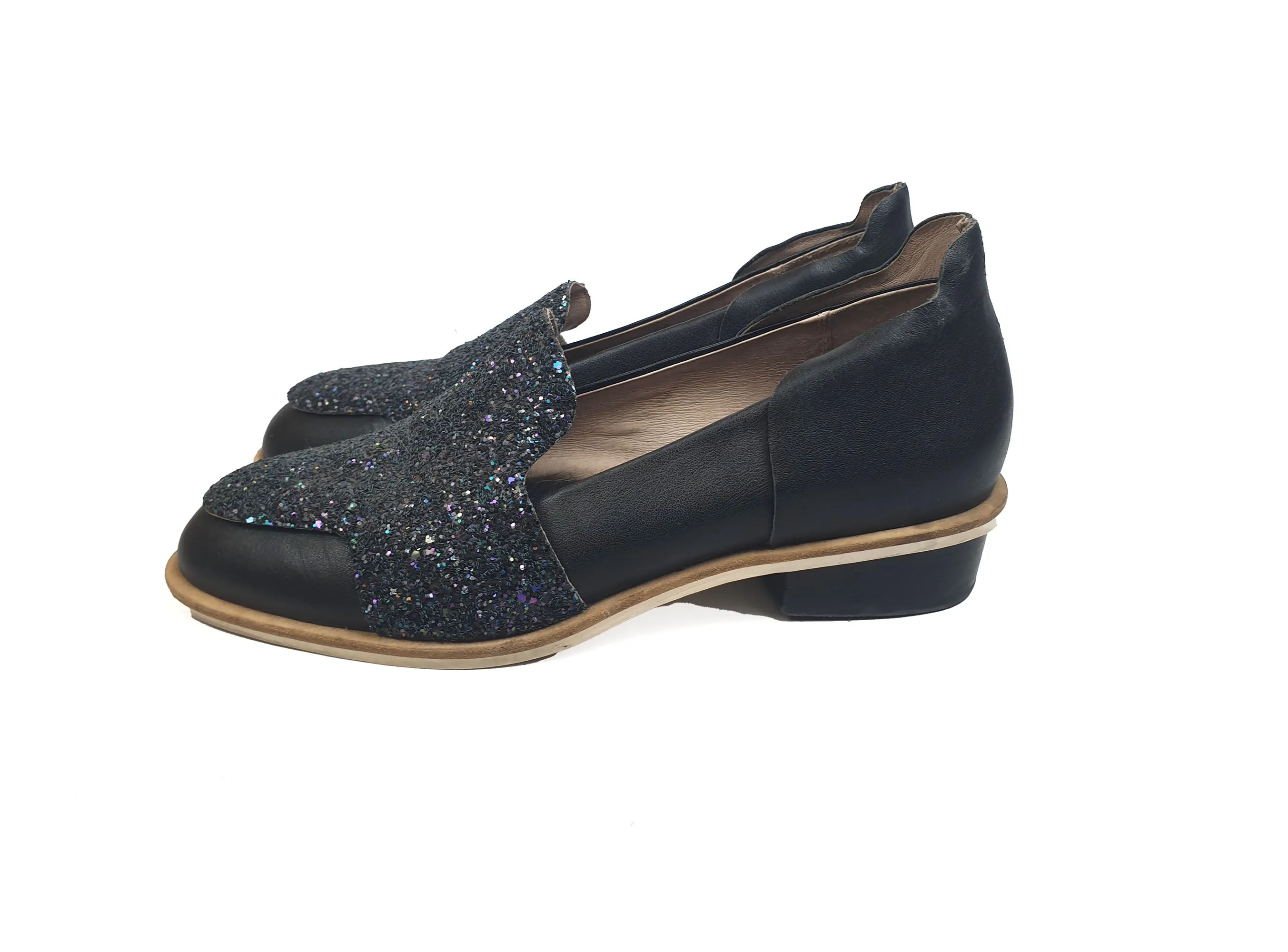 Gorman navy loafers with lovely sparkly tops size 39
