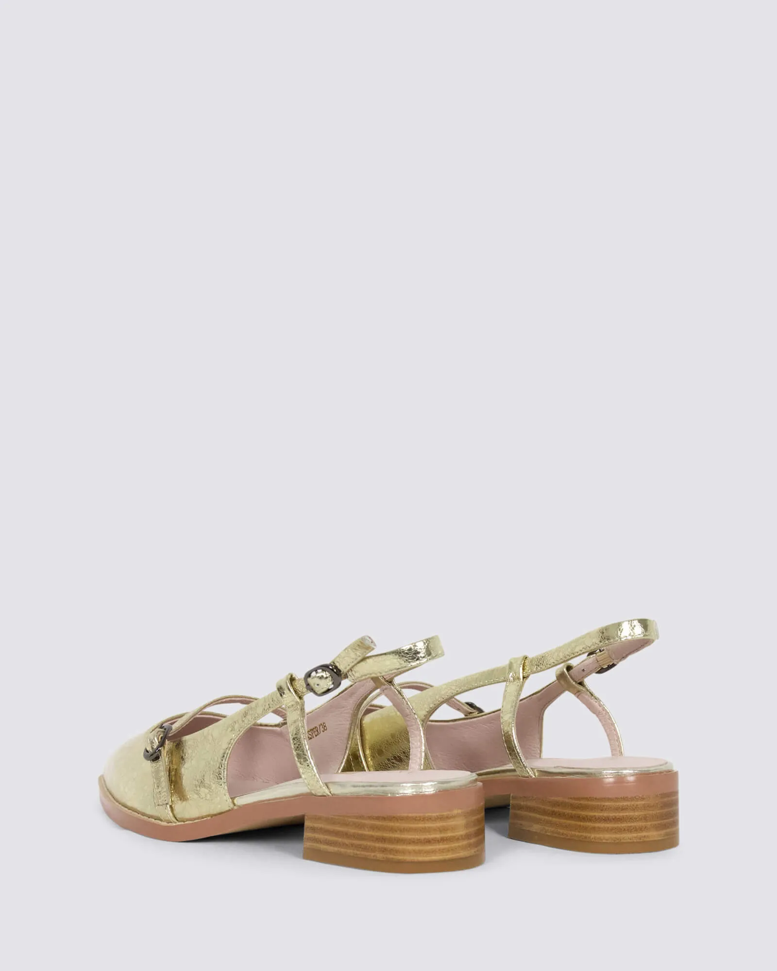 JASPER SLINGBACK FLATS GOLD LEATHER