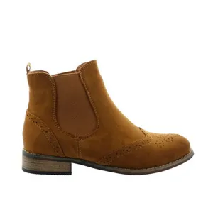 Jumex Chelsea Boots Velour - Camel