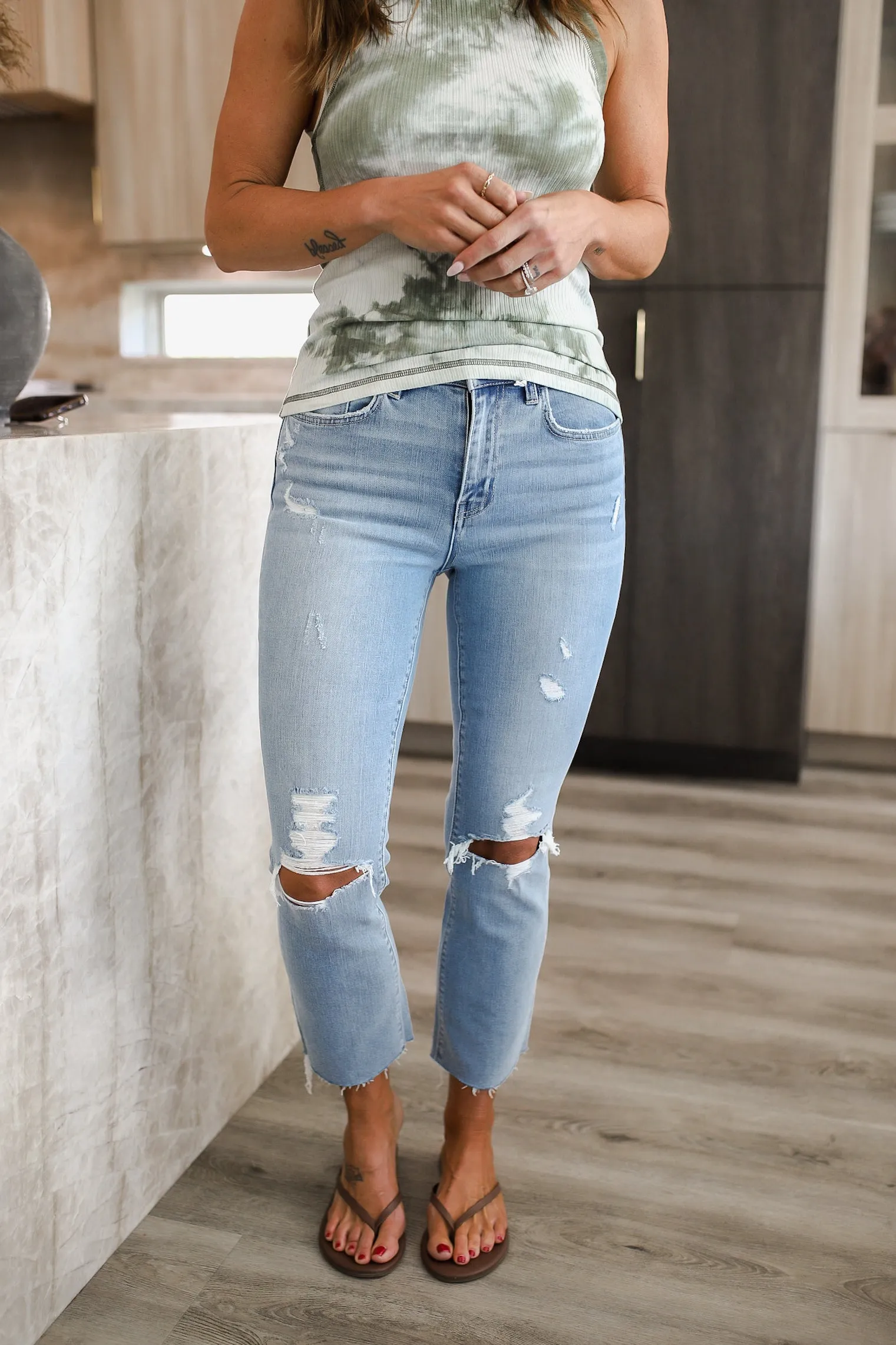 Lani Crop Slim Straight Jeans