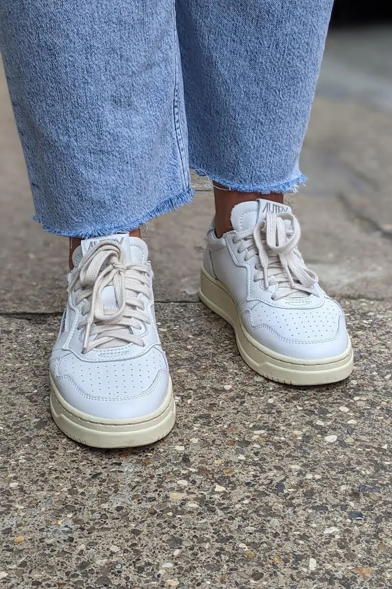 Medalist White Leather Sneakers