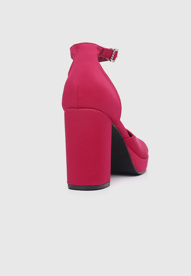 Neve Platform Block Heels (Red)