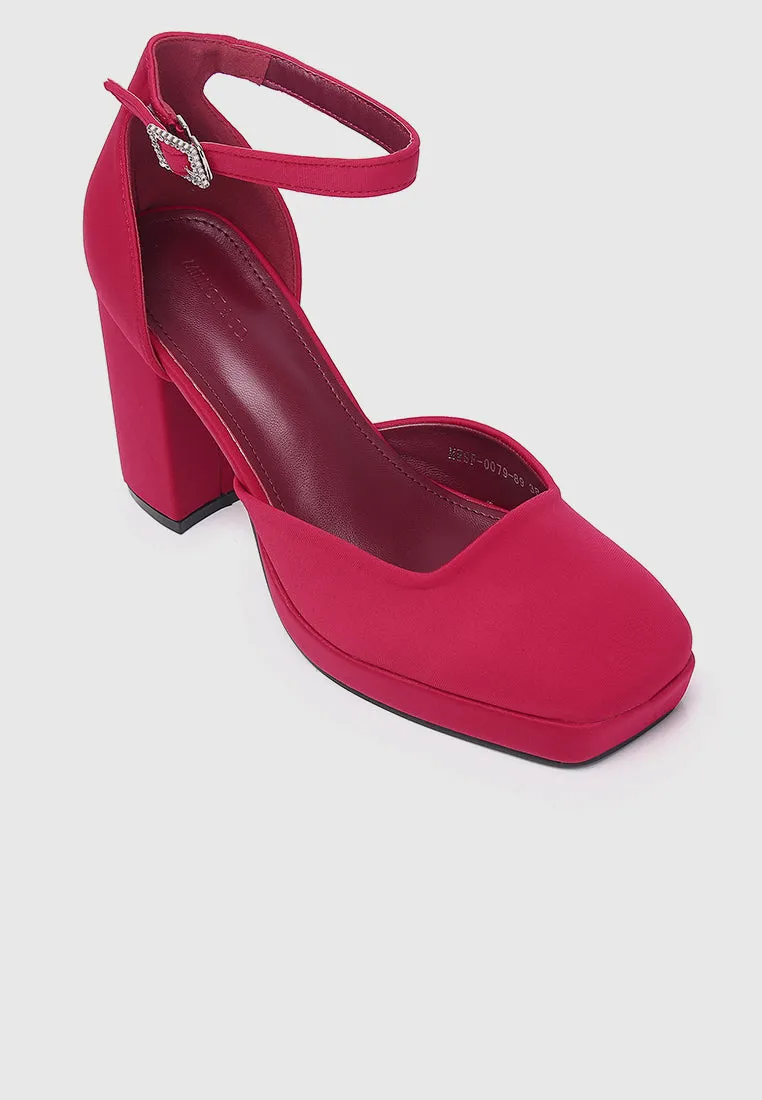 Neve Platform Block Heels (Red)