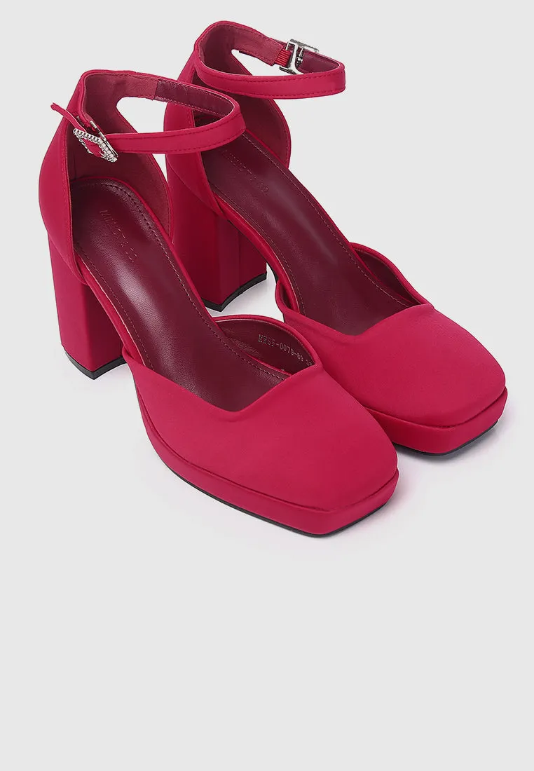 Neve Platform Block Heels (Red)