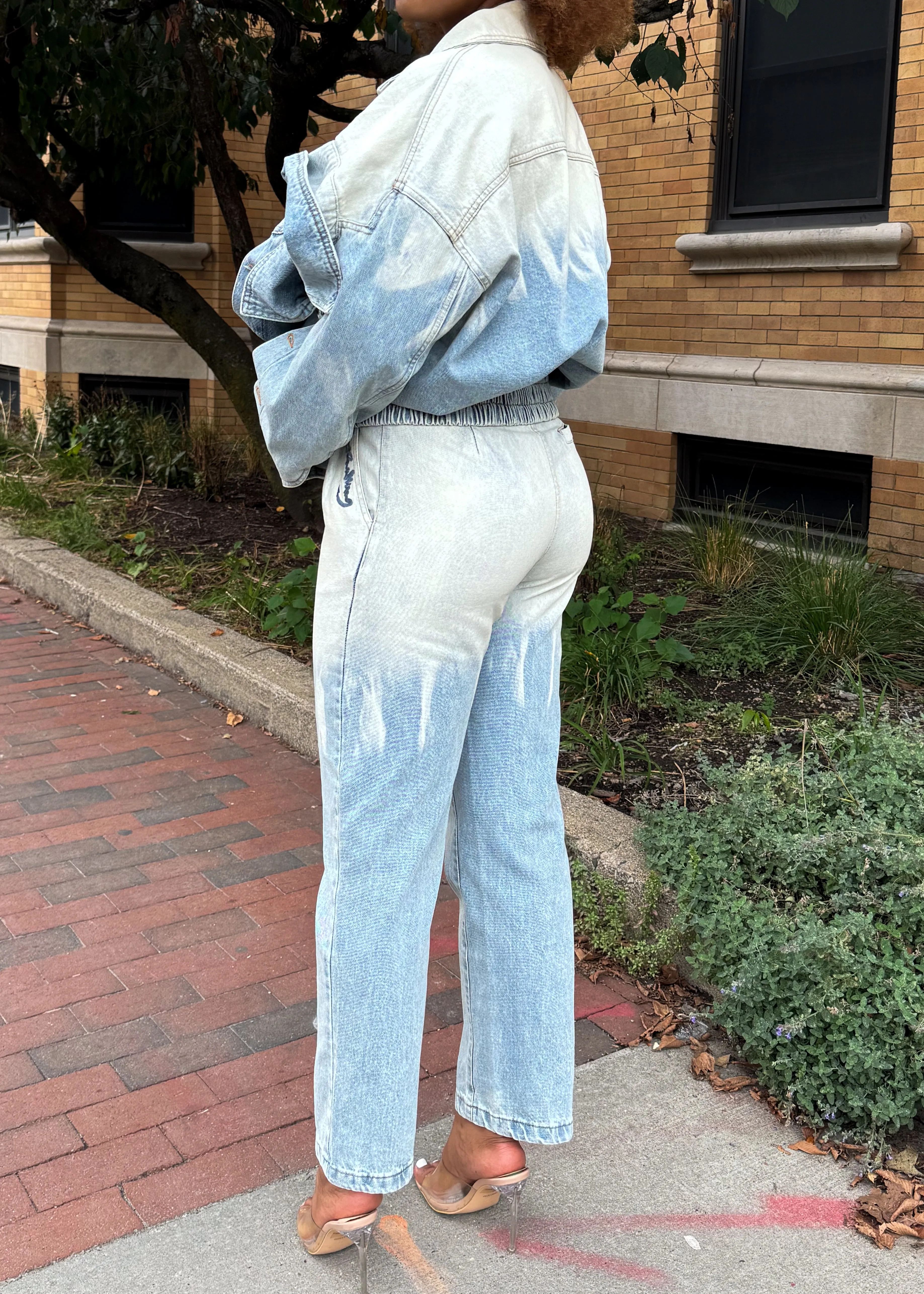 Ombre Light Wash Denim Set