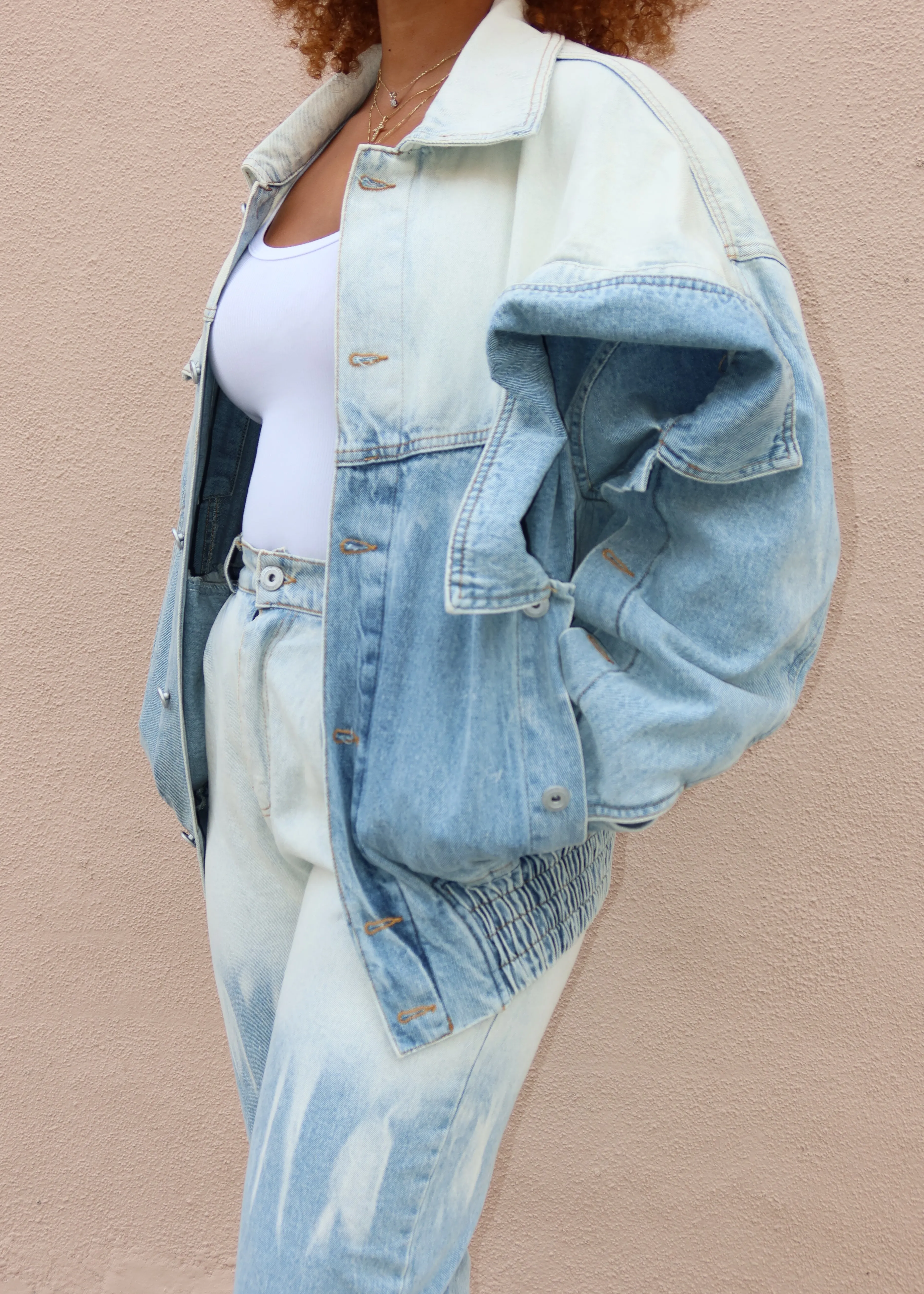 Ombre Light Wash Denim Set
