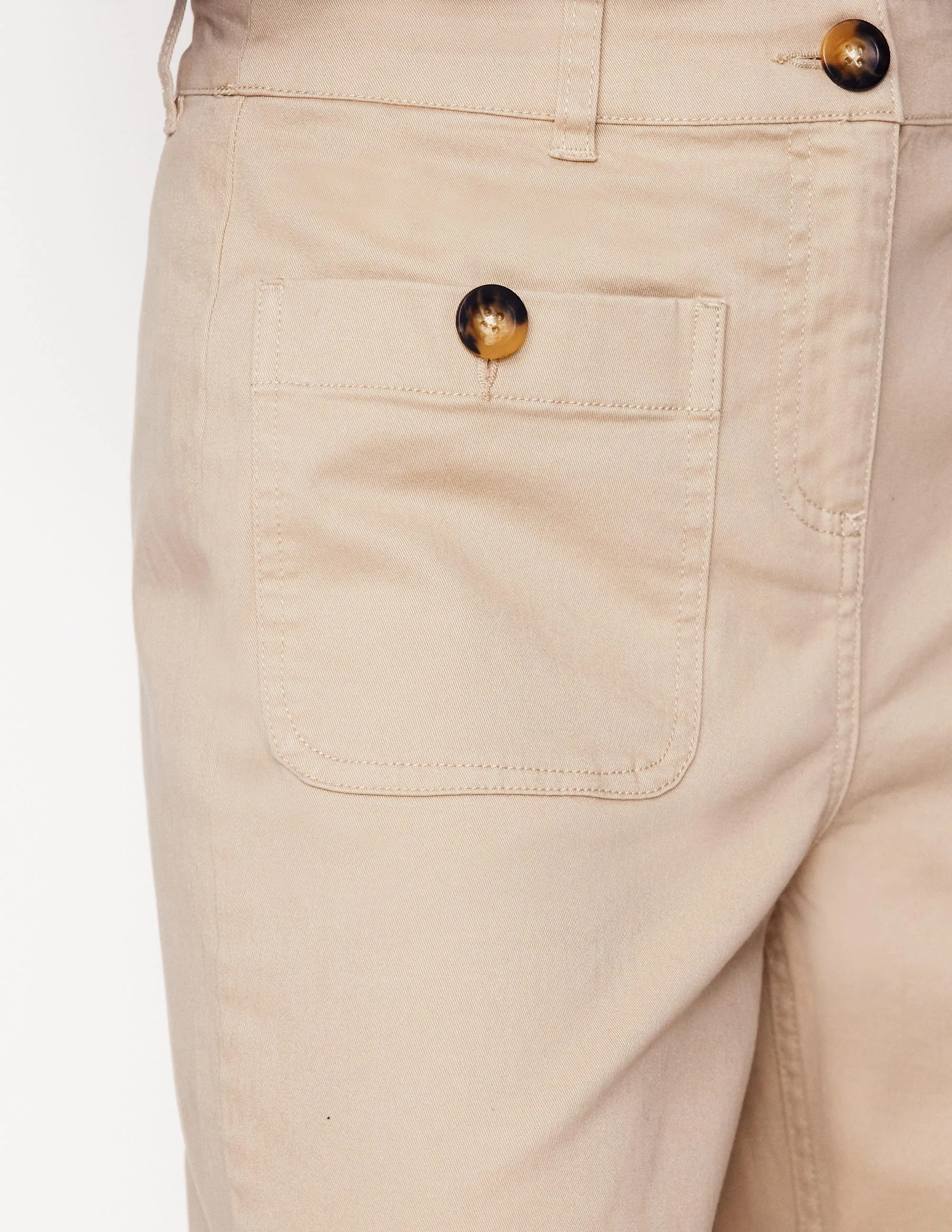Patch Pocket Crop Chino-Oatmeal