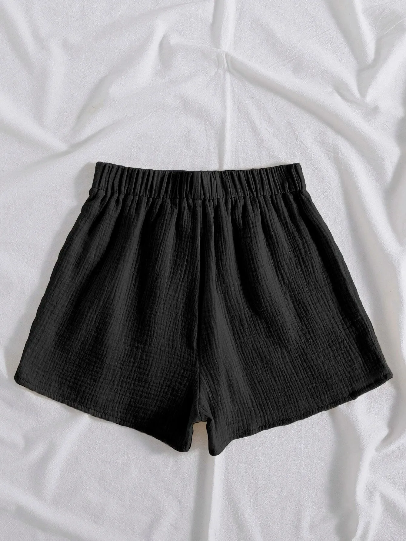 Plain Front Knot Shorts