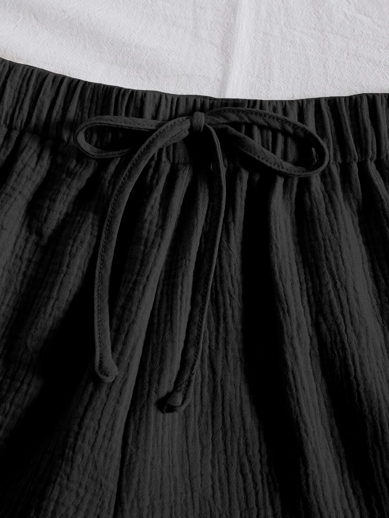 Plain Front Knot Shorts