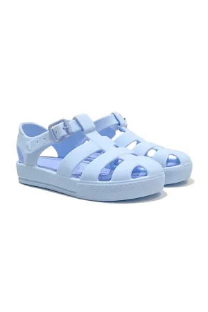 "Monaco" Matte Blue Jelly Sandals