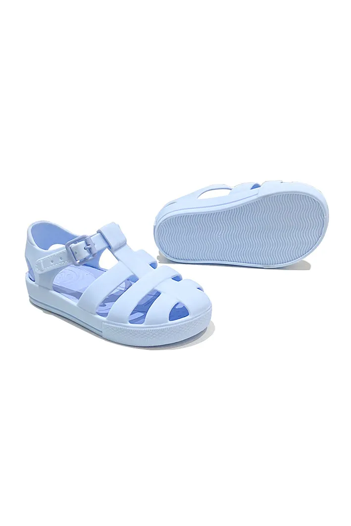 "Monaco" Matte Blue Jelly Sandals