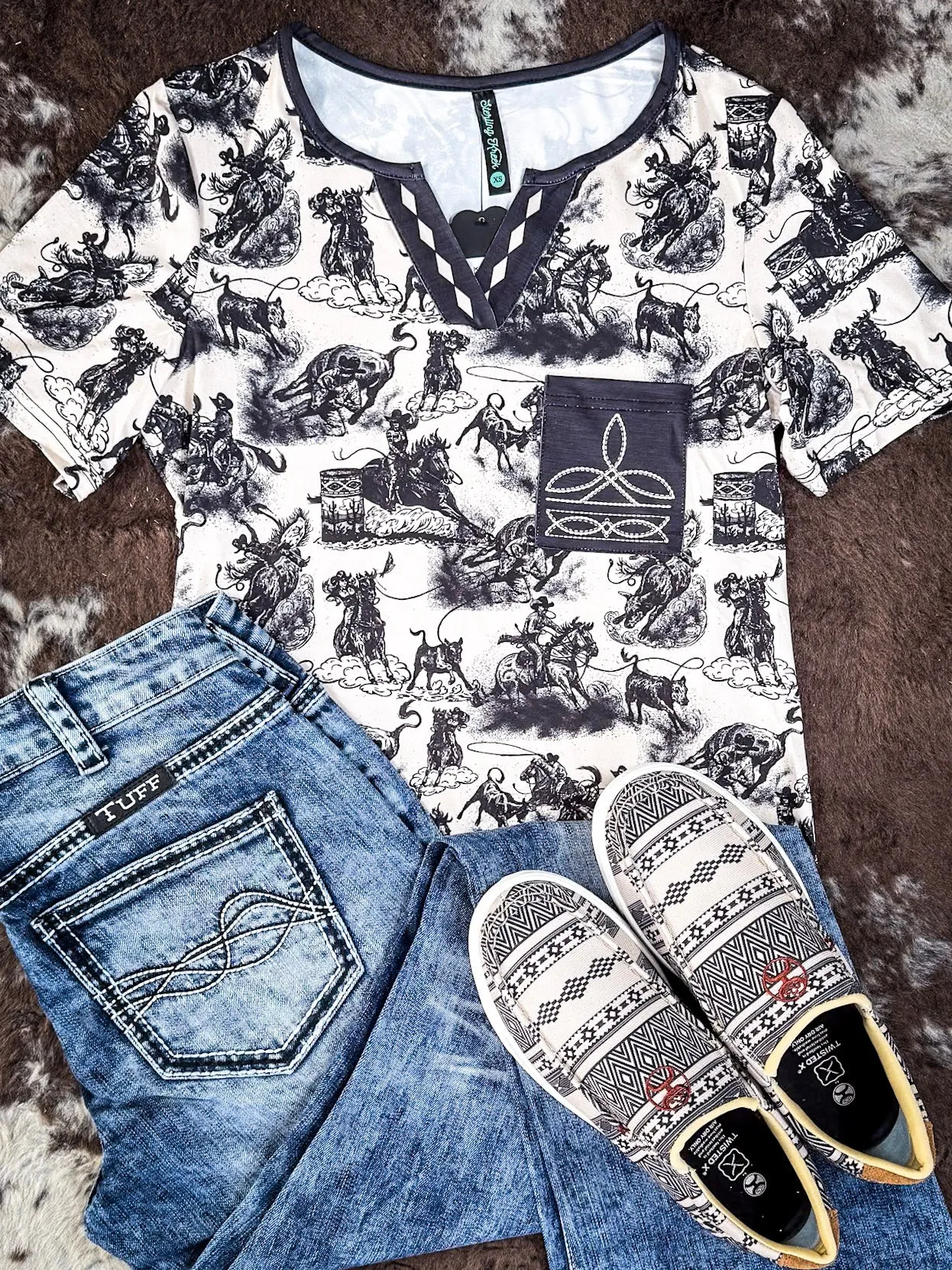 Rodeo Road Bootstitch Top