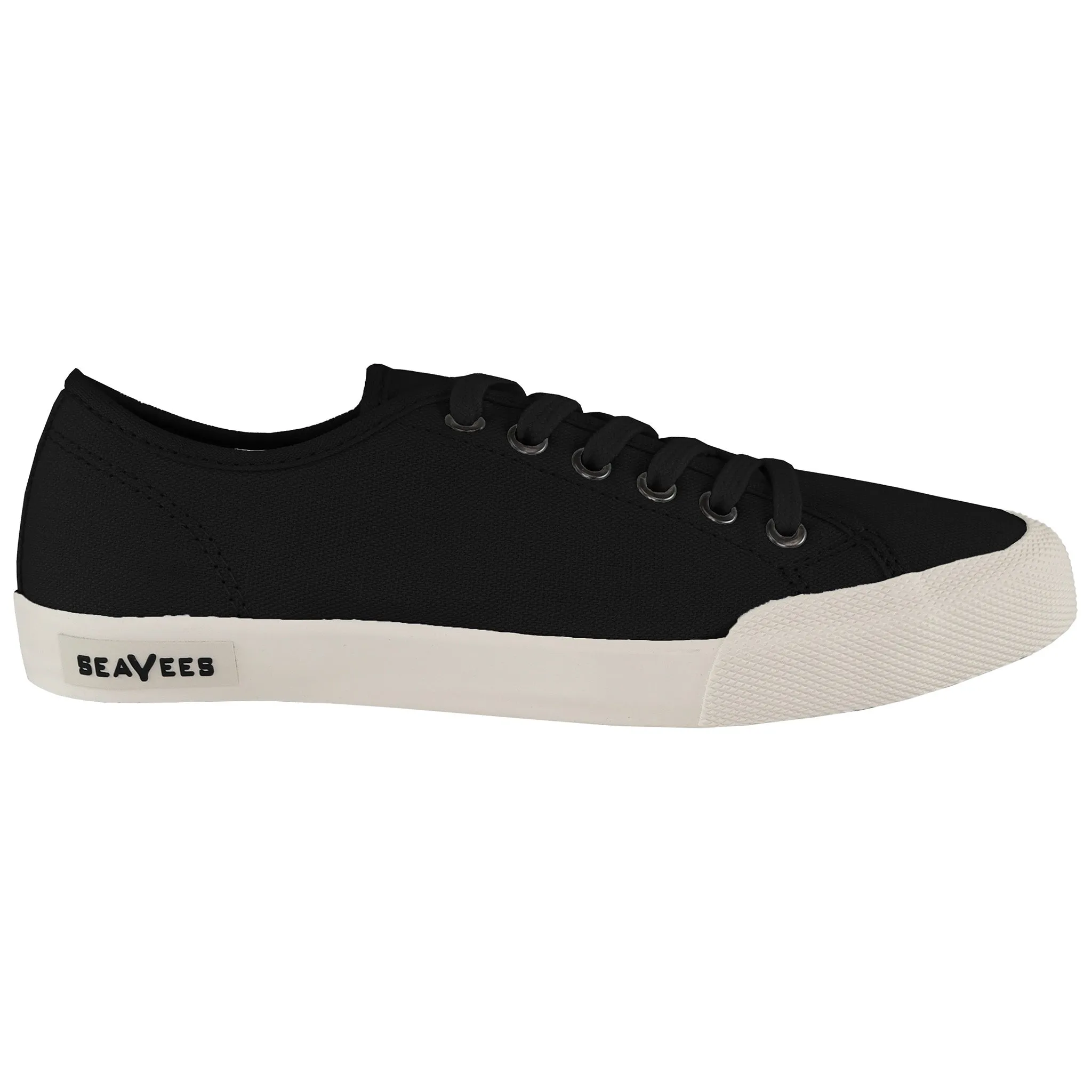 SeaVees Monterey Mens Black Plimsolls