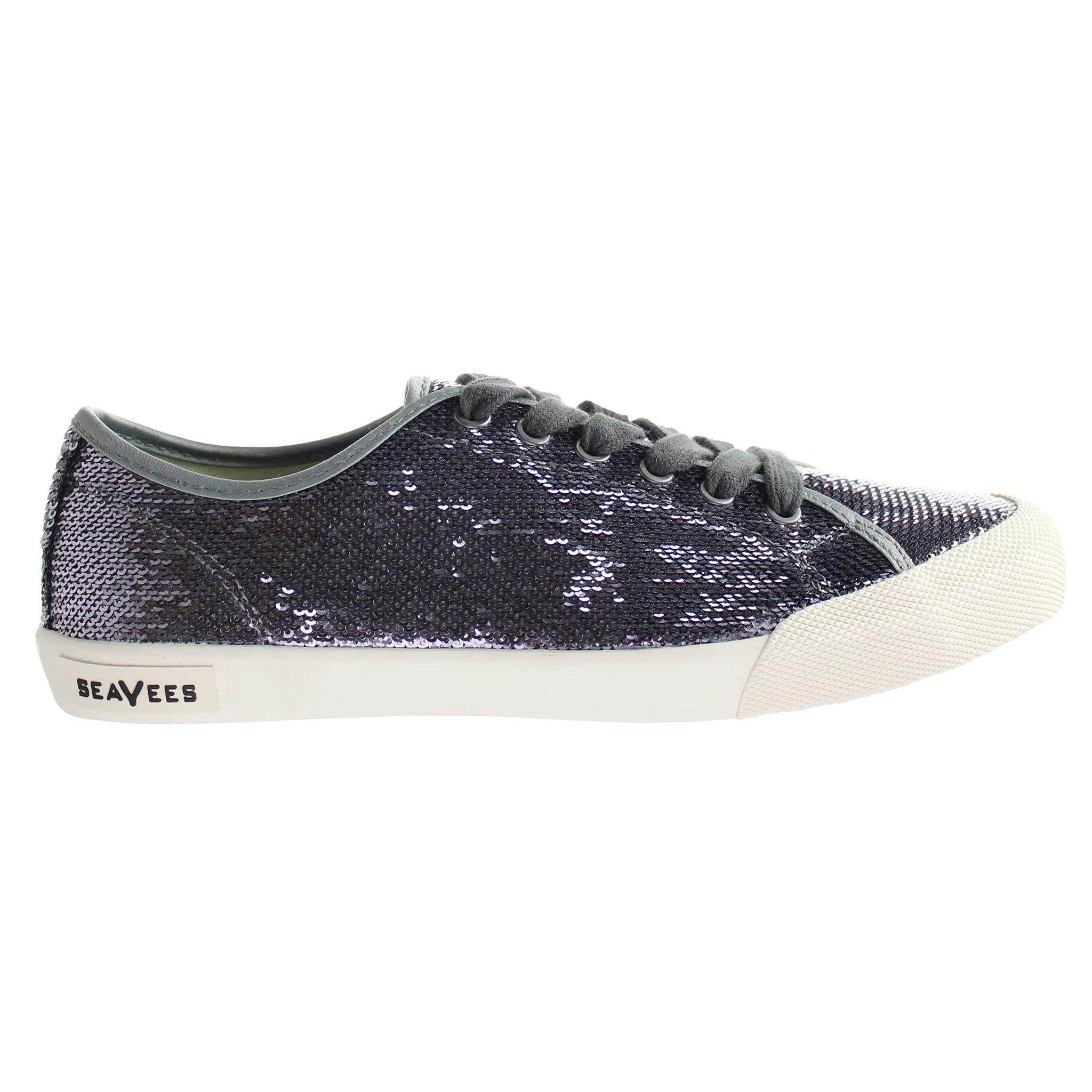 Seavees Monterey Standard Sequins Womens Purple Plimsolls