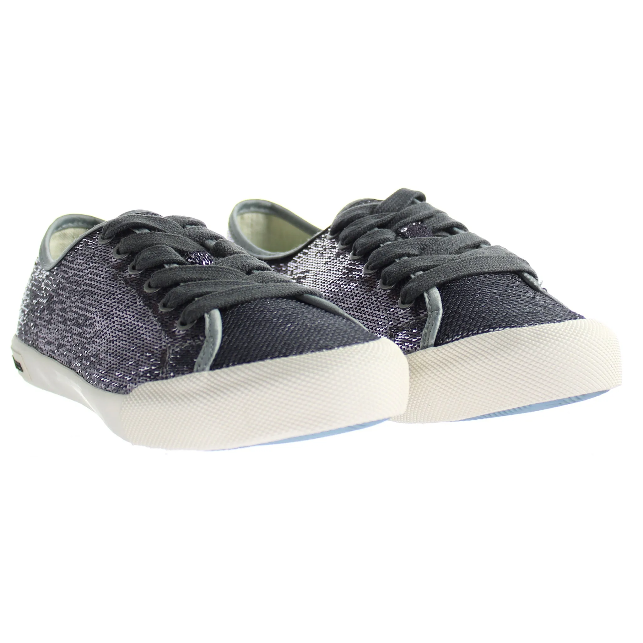 Seavees Monterey Standard Sequins Womens Purple Plimsolls