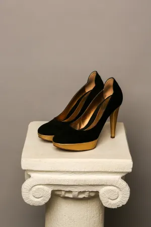 SERGIO ROSSI Suede Leather Pumps