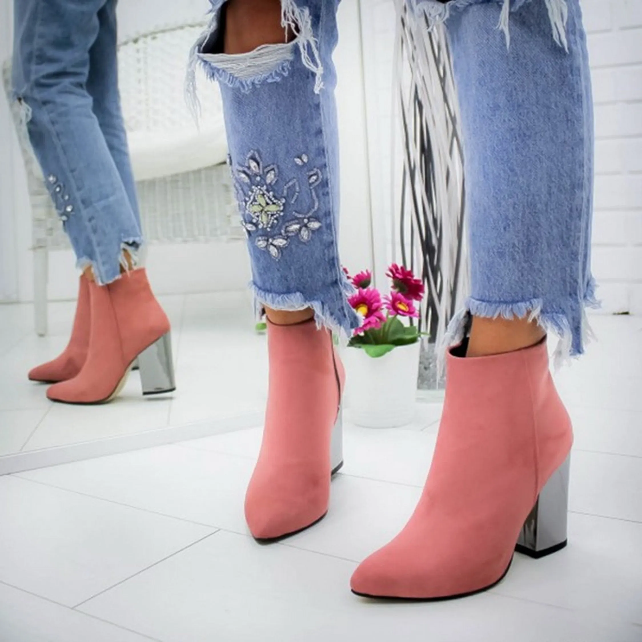 Stylish Ankle Boots. Gift for Her. Winter Platform Boots. Women's Evening Boots. WickedYo.