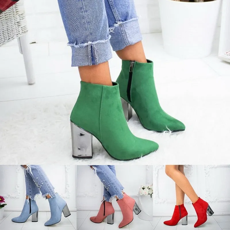 Stylish Ankle Boots. Gift for Her. Winter Platform Boots. Women's Evening Boots. WickedYo.