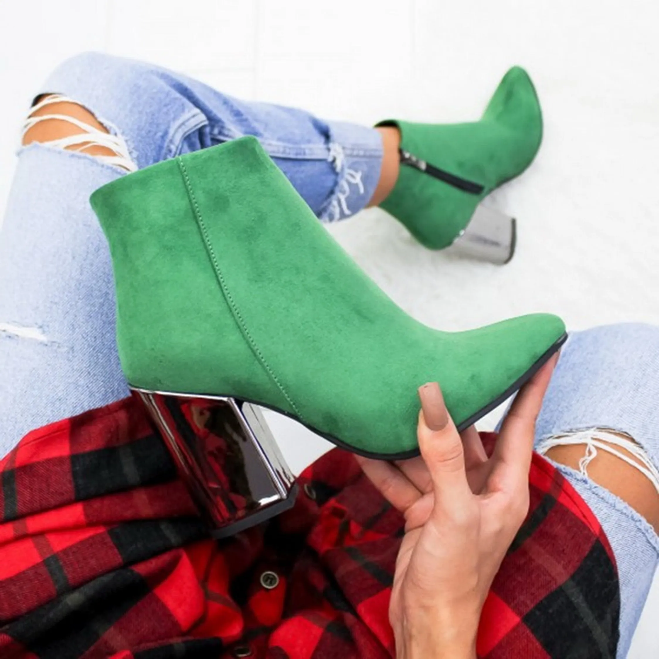 Stylish Ankle Boots. Gift for Her. Winter Platform Boots. Women's Evening Boots. WickedYo.