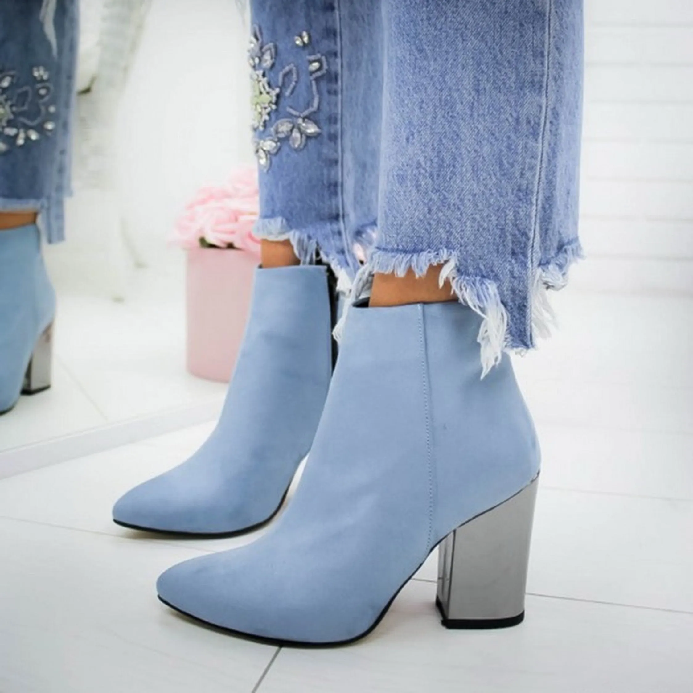 Stylish Ankle Boots. Gift for Her. Winter Platform Boots. Women's Evening Boots. WickedYo.
