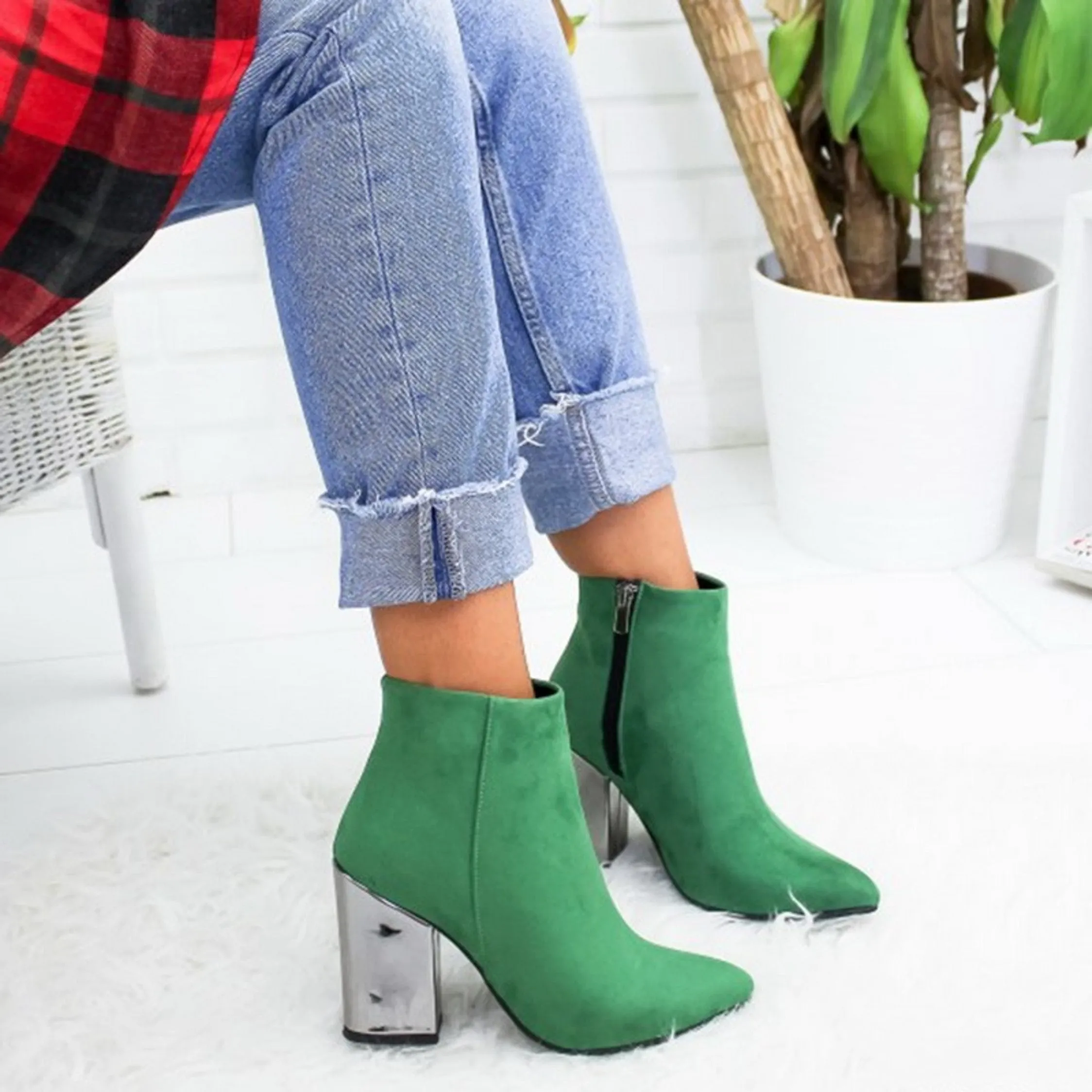 Stylish Ankle Boots. Gift for Her. Winter Platform Boots. Women's Evening Boots. WickedYo.