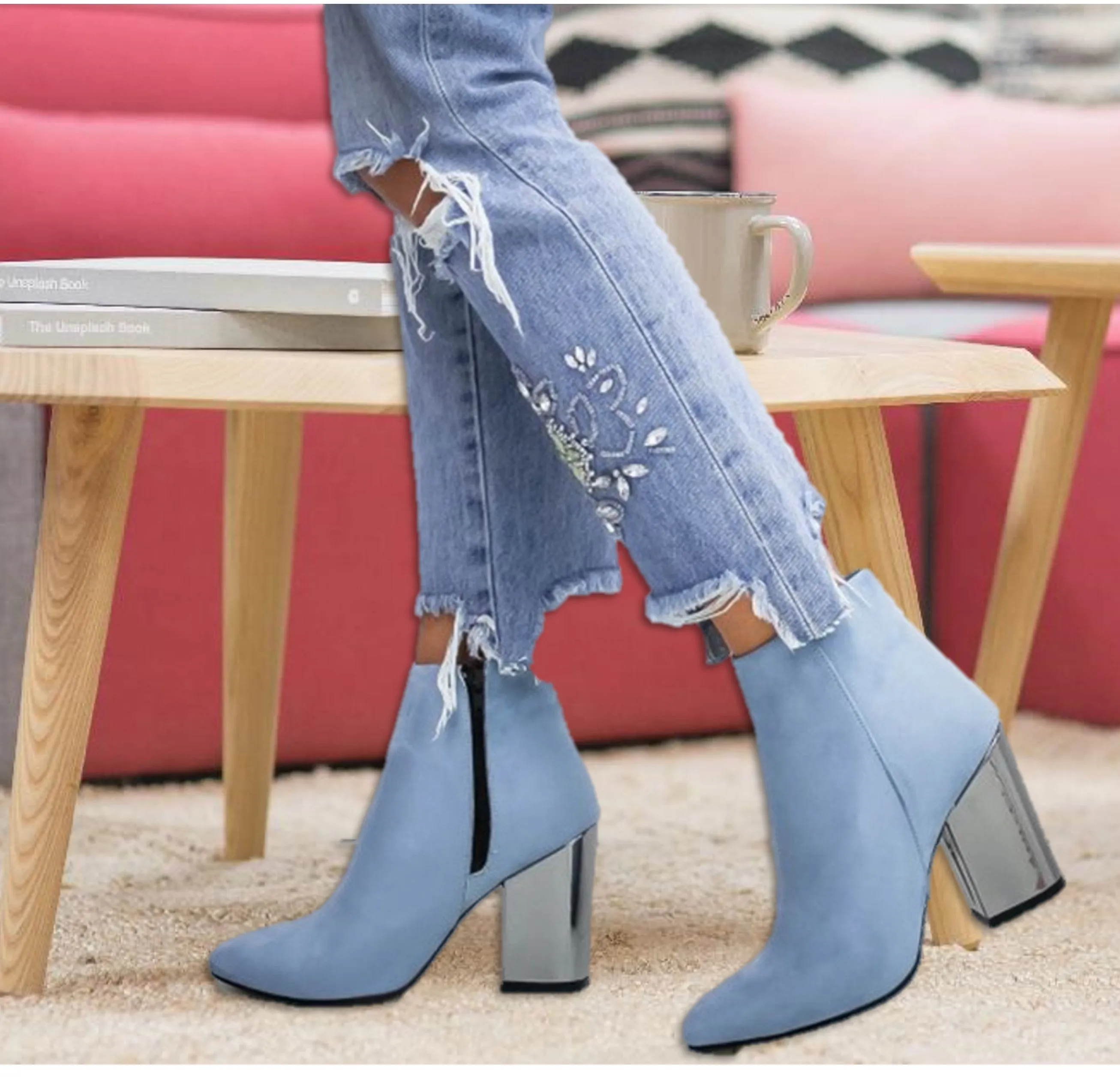 Stylish Ankle Boots. Gift for Her. Winter Platform Boots. Women's Evening Boots. WickedYo.