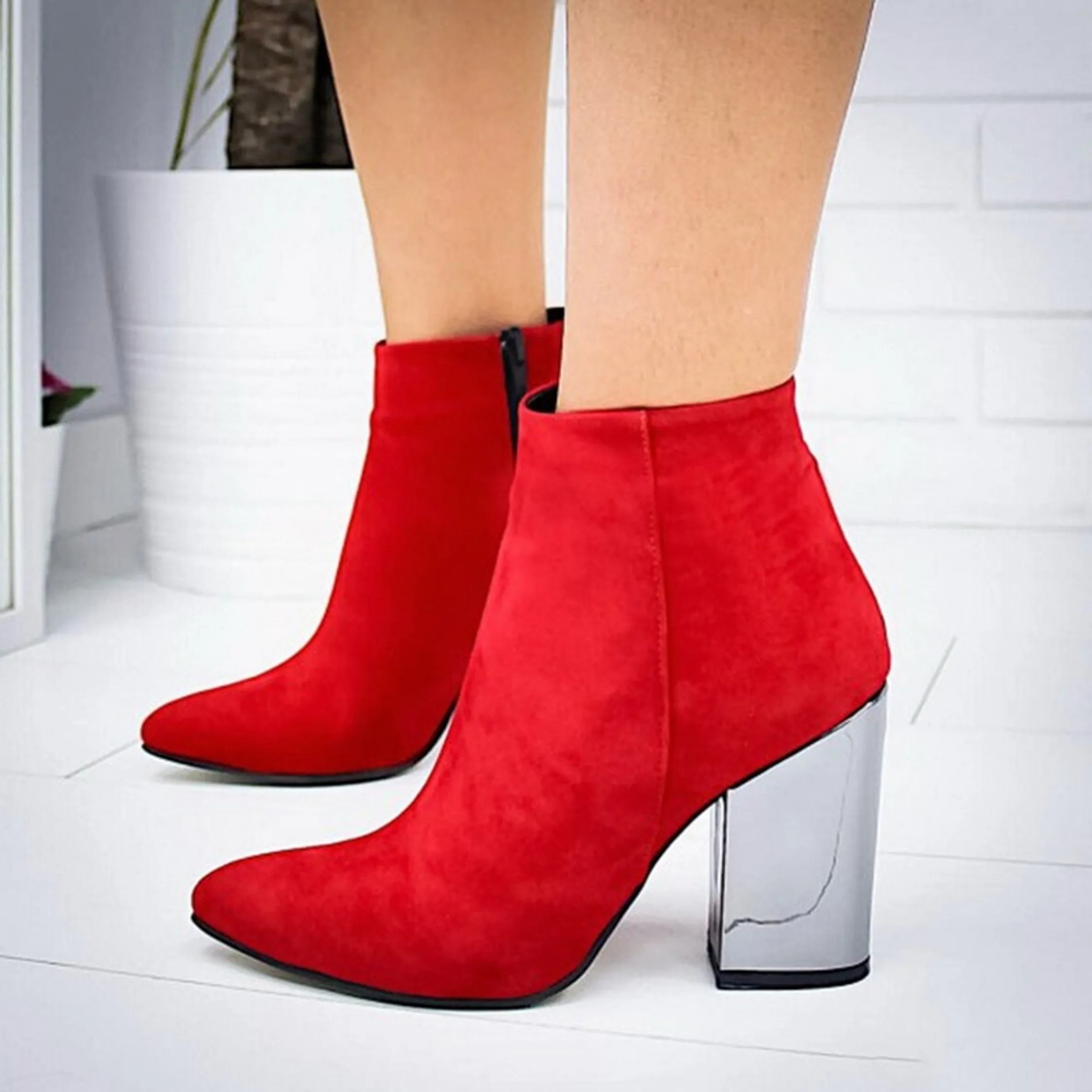 Stylish Ankle Boots. Gift for Her. Winter Platform Boots. Women's Evening Boots. WickedYo.