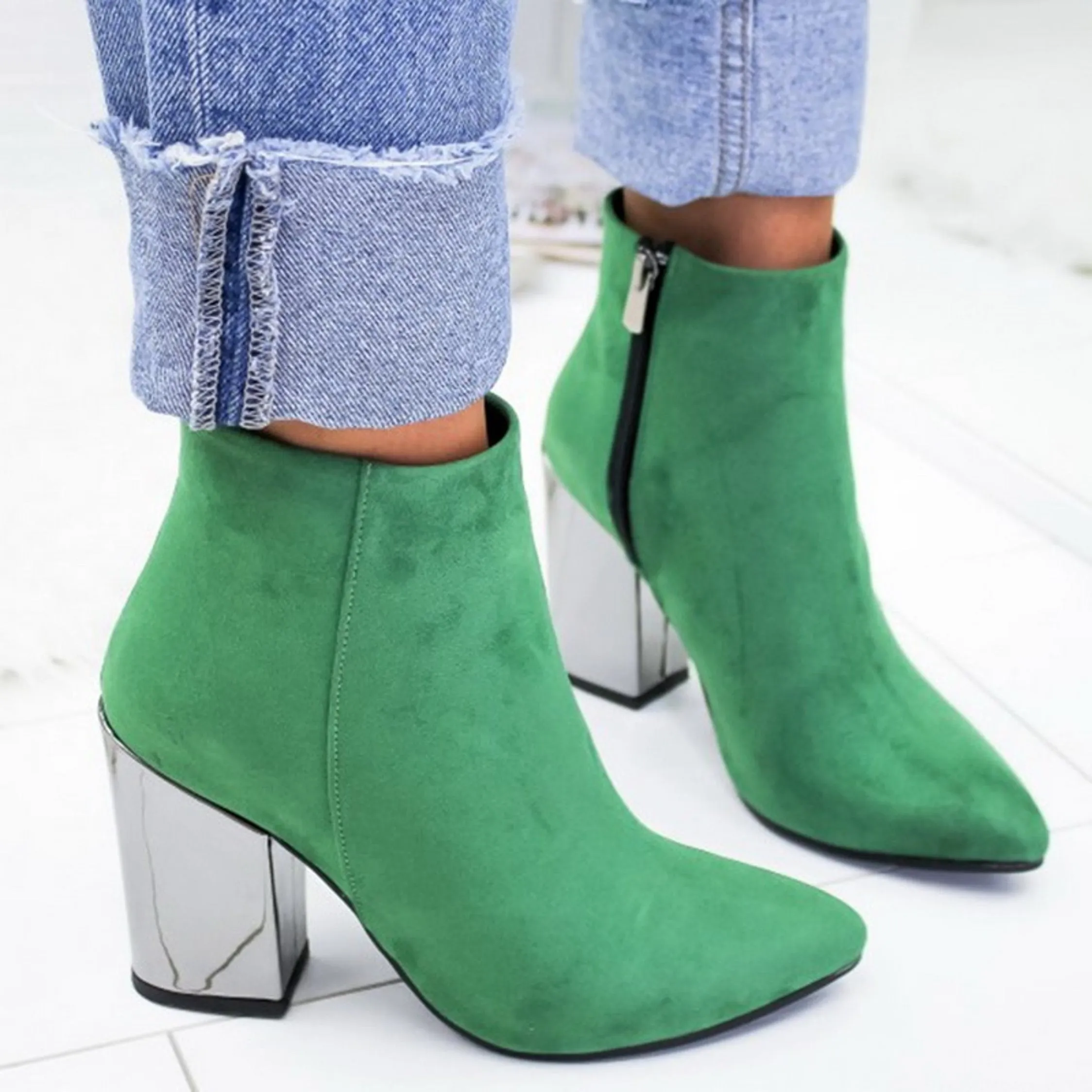 Stylish Ankle Boots. Gift for Her. Winter Platform Boots. Women's Evening Boots. WickedYo.