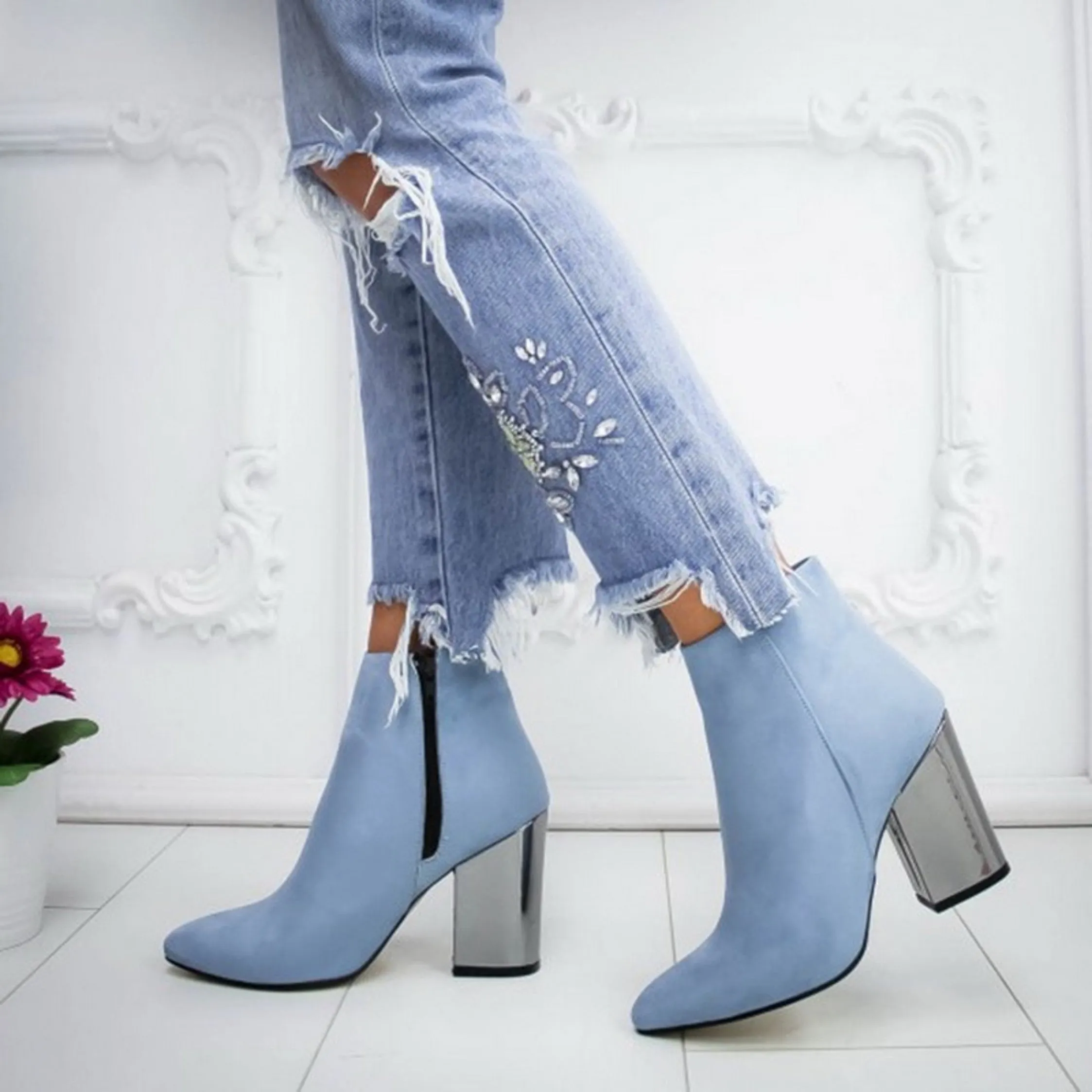 Stylish Ankle Boots. Gift for Her. Winter Platform Boots. Women's Evening Boots. WickedYo.